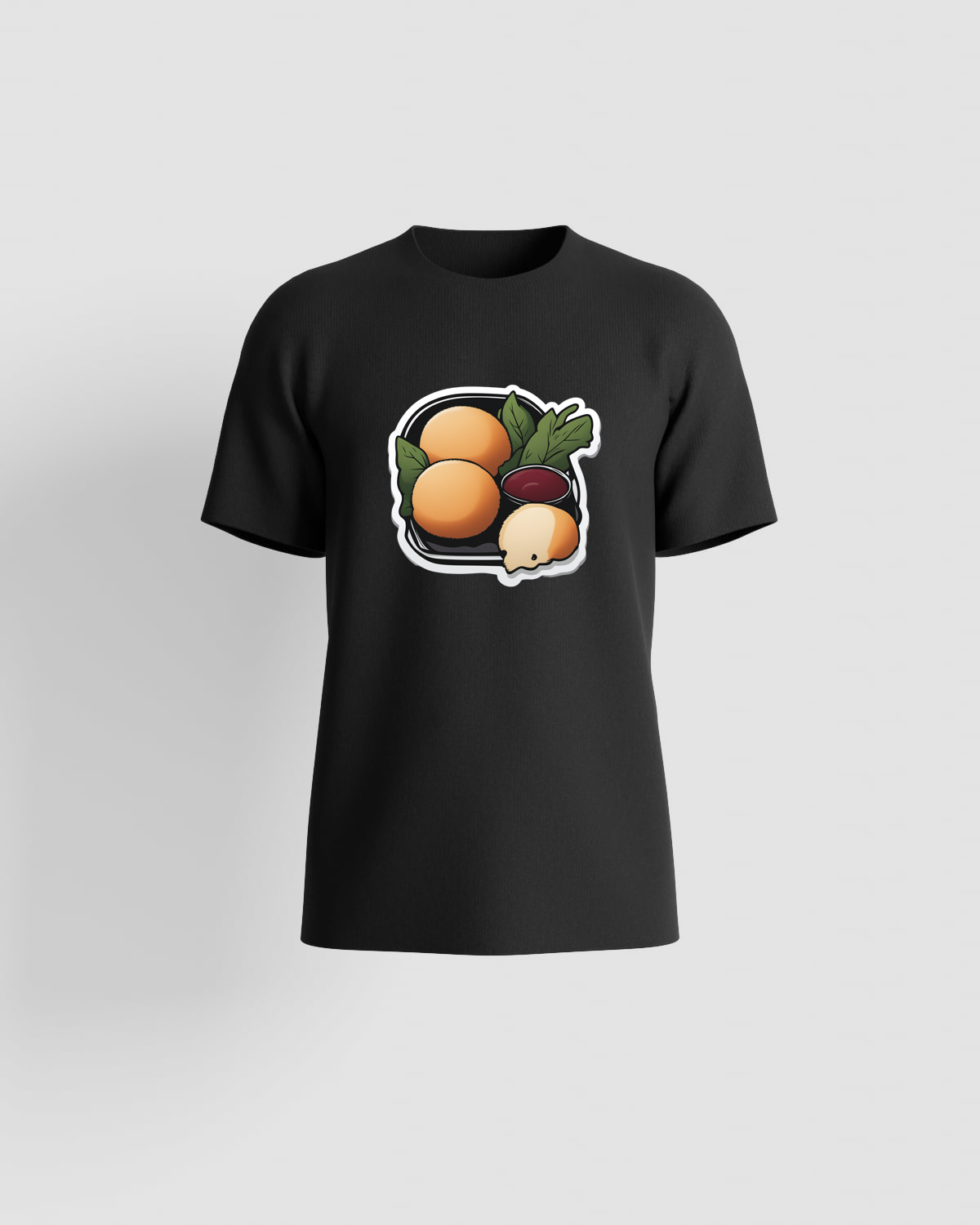 T-shirt nera con design grafico audace 59