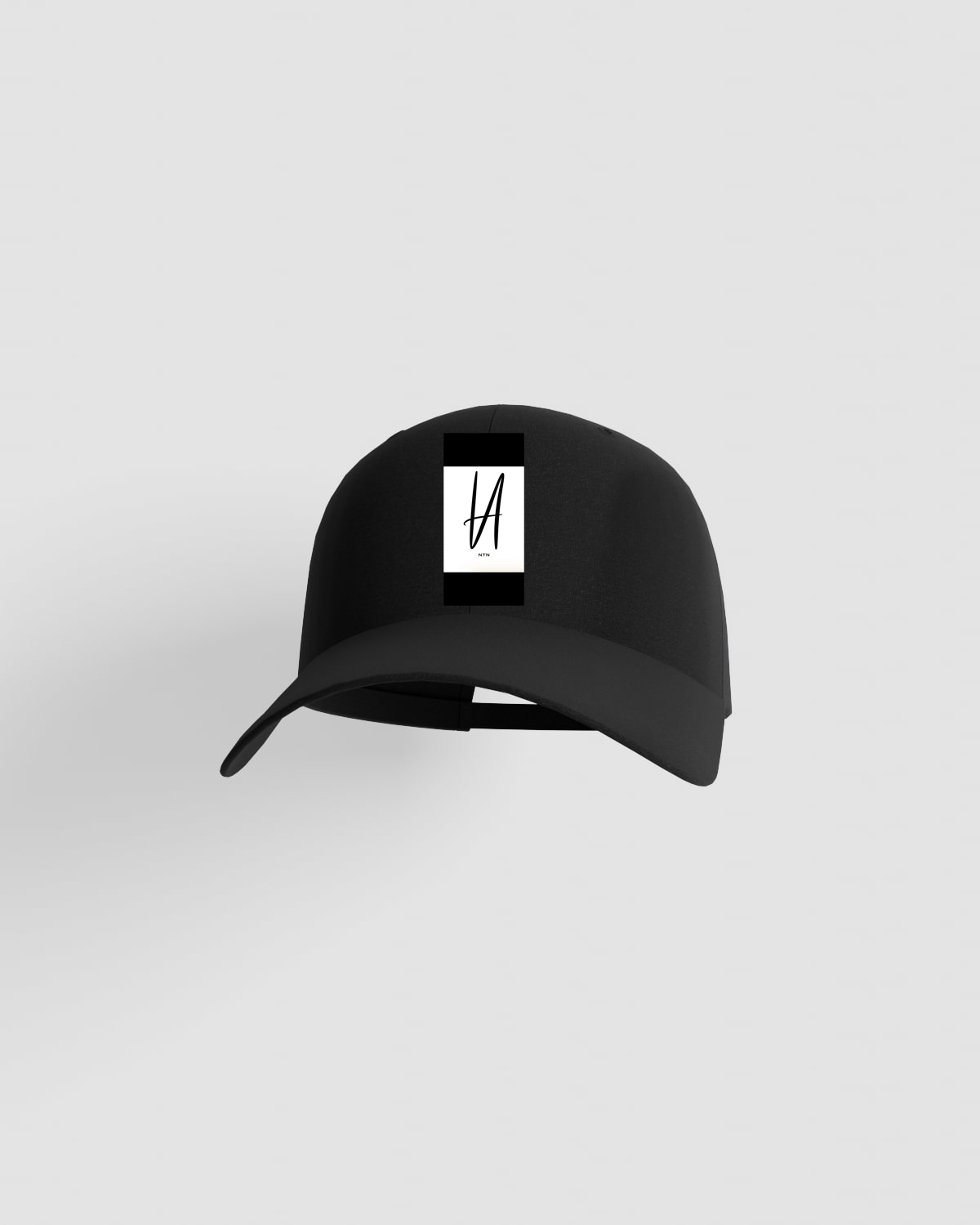 Cappellino in cotone a 5 pannelli nero con velcro 59