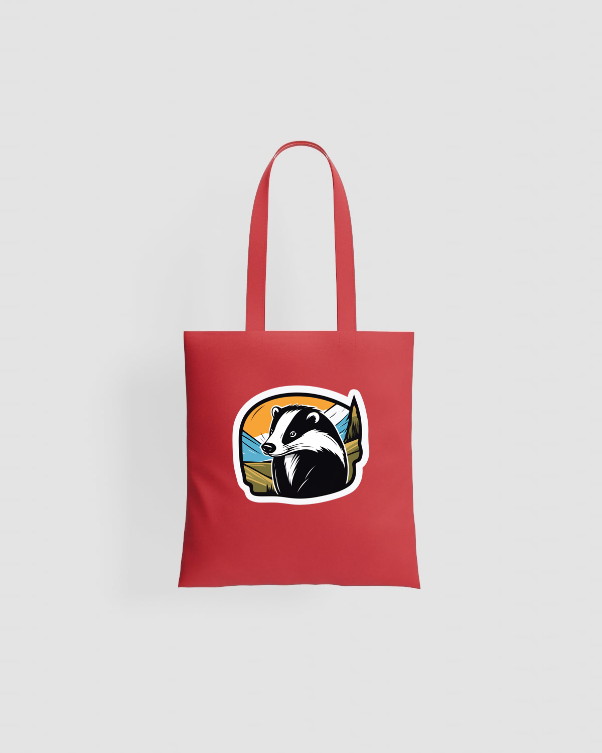 Tote Bag in cotone con superficie liscia e manici lunghi 59