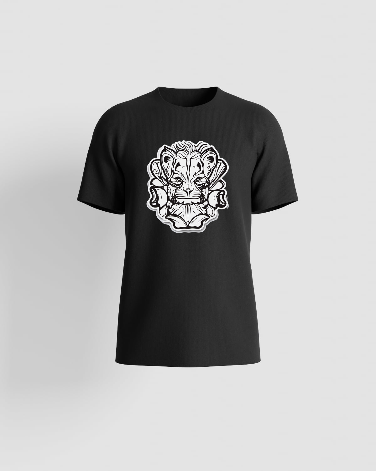 T-shirt Nero Classico Collo giro 59