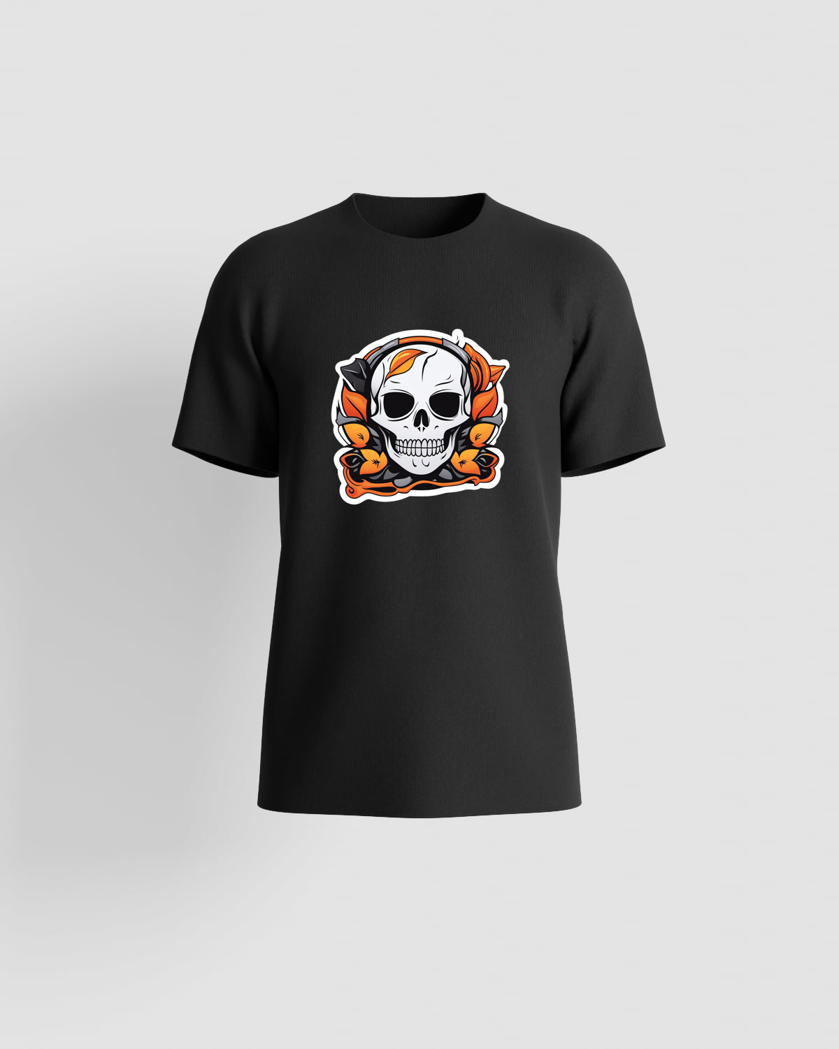 T-Shirt nero con stampa grafica audace 59