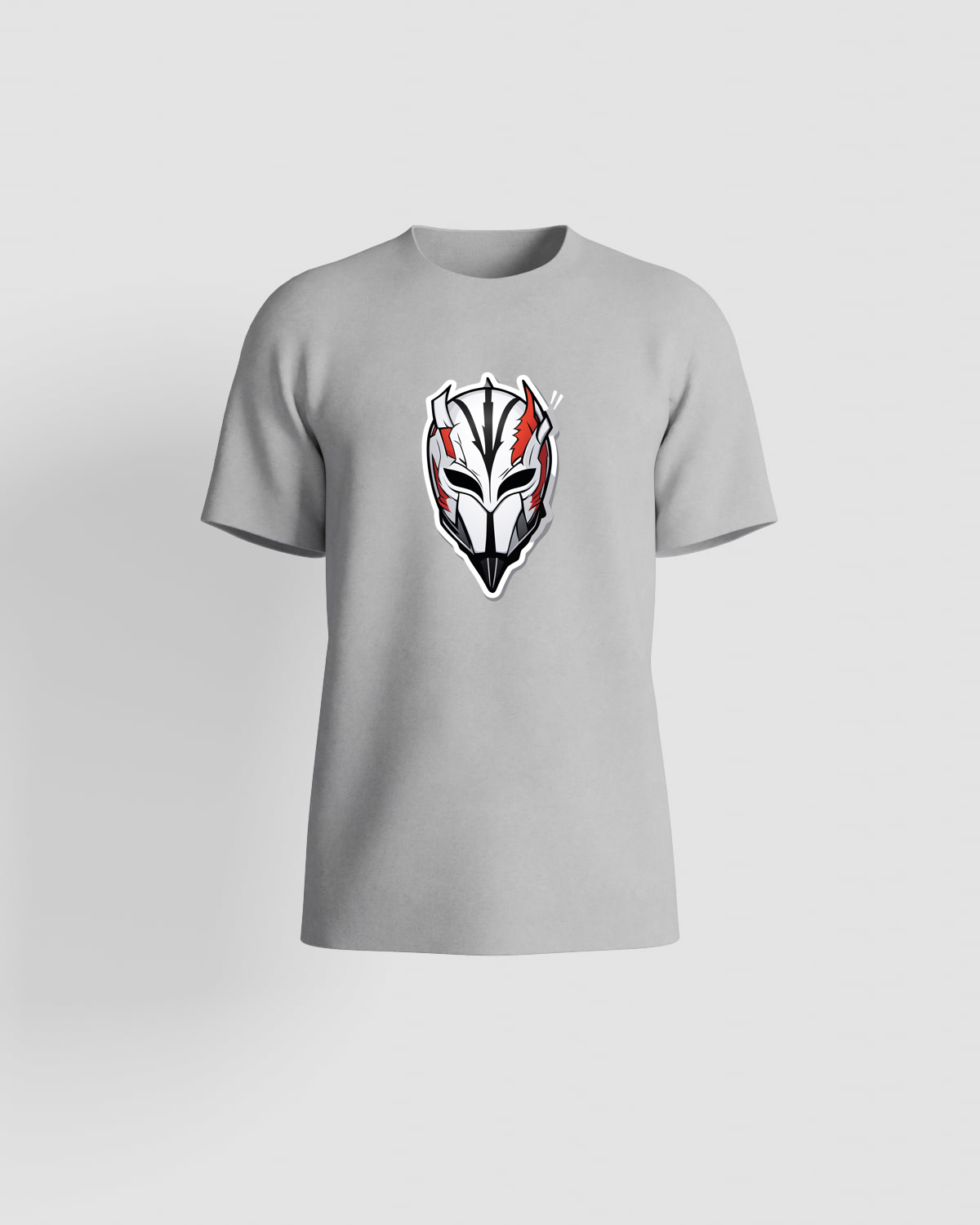 Grey T-Shirt with Minimalist Graphic Print 59