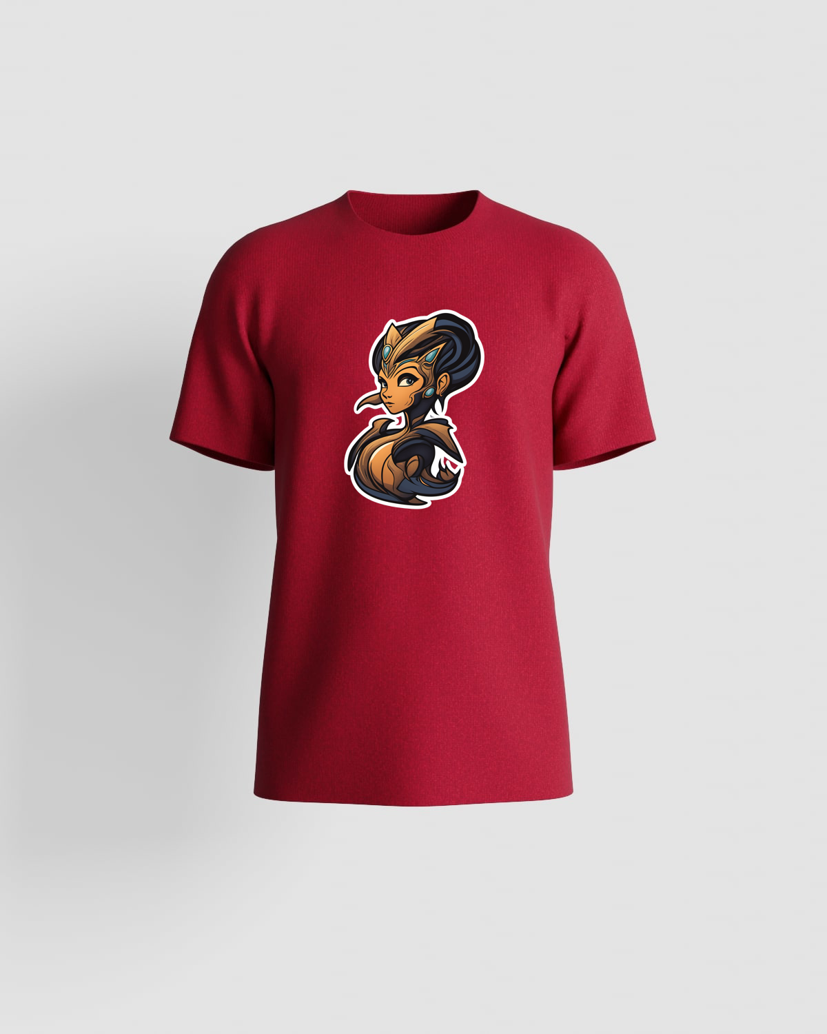 Red T-Shirt with Vibrant Abstract Design 59