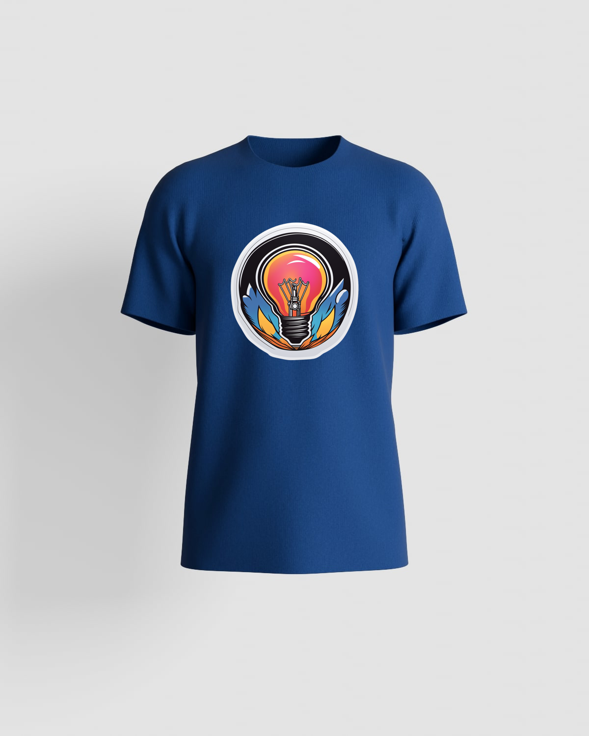 Blue T-Shirt with Unique Minimalist Logo 59