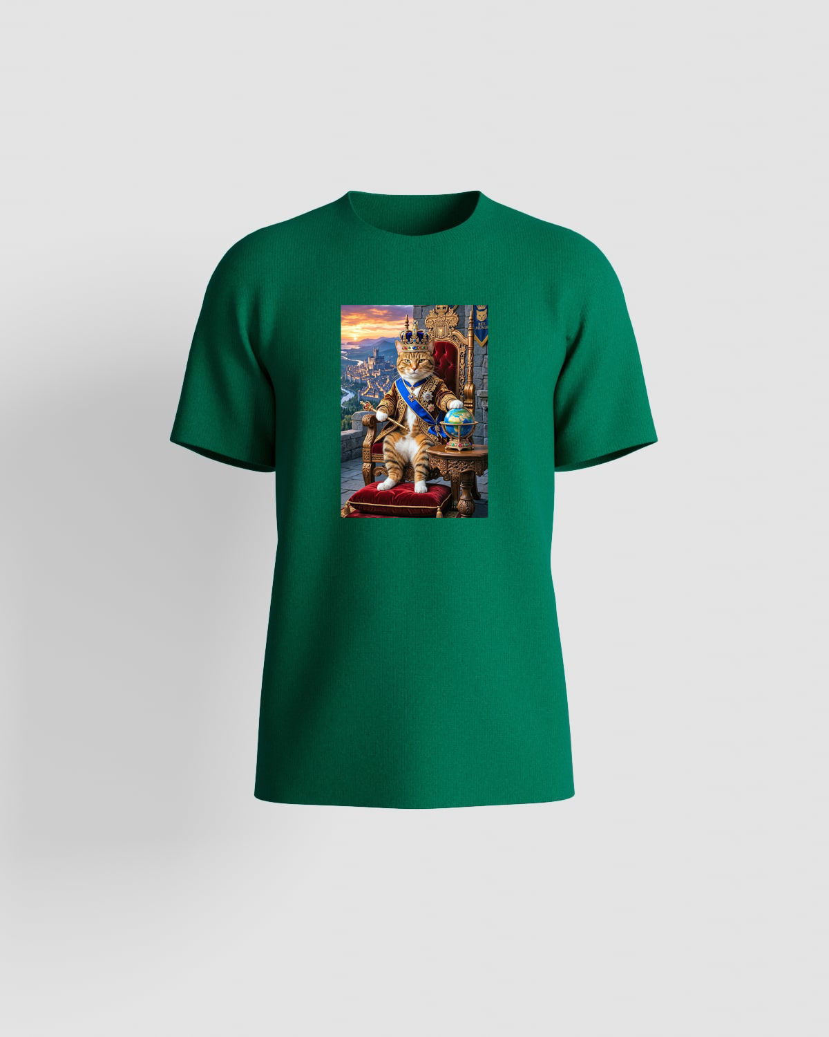 Green T-Shirt with Unique Floral Pattern 59