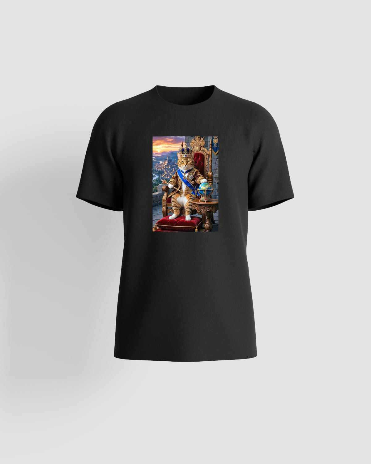 Black T-Shirt with Bold Graphic Design 59
