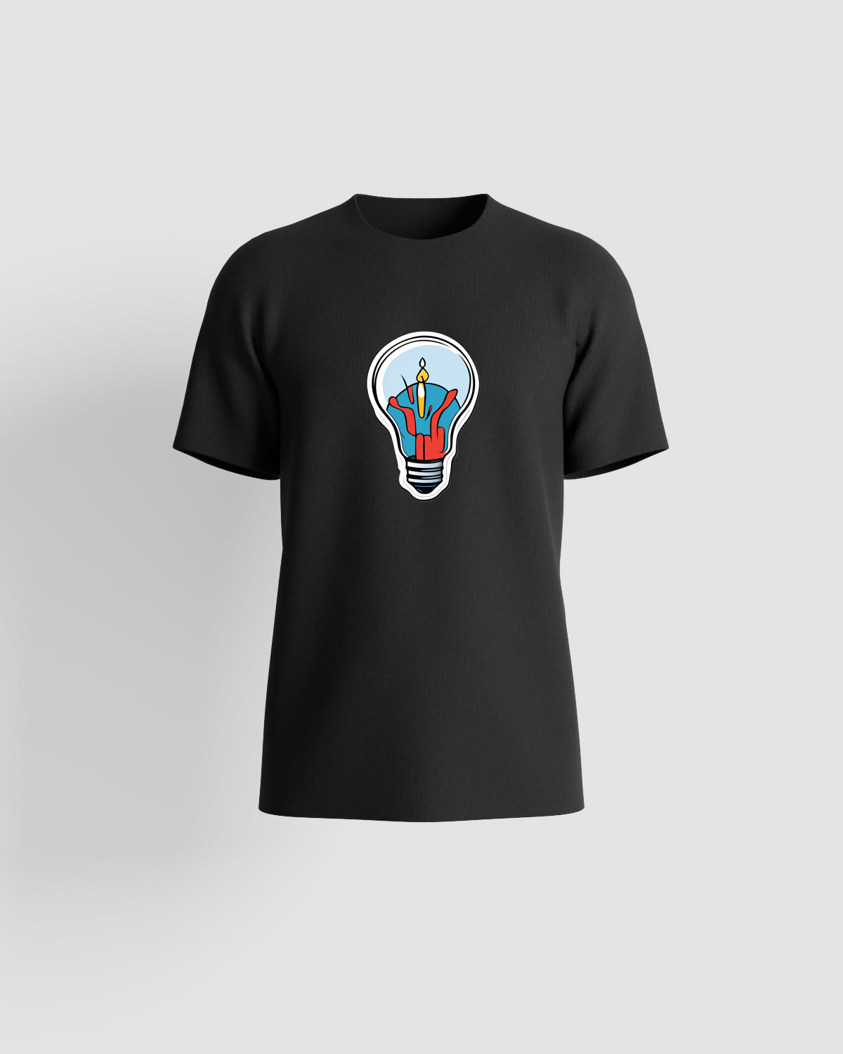 Black T-Shirt with Bold Logo Design 59