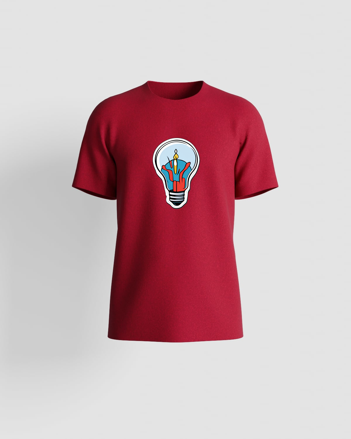 Red T-Shirt with Bold Graphic Print 59