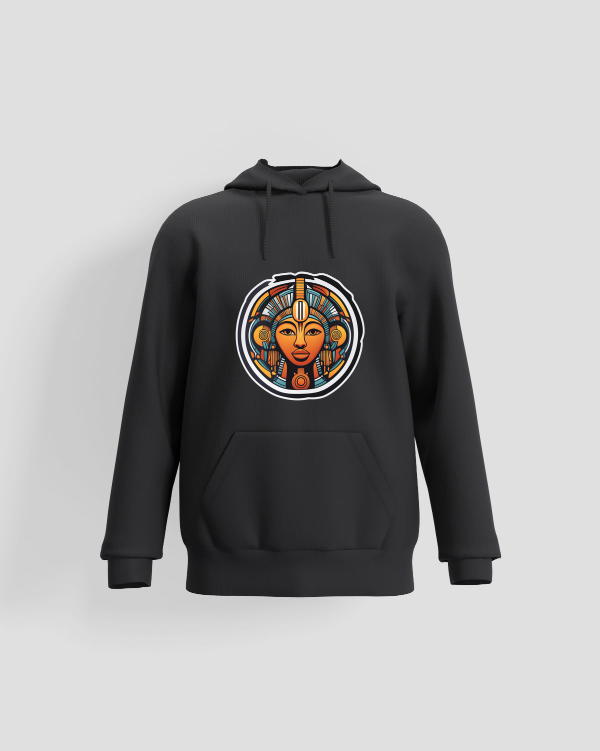 Unisex Black Sweatshirt with Set-In Sleeves 59
