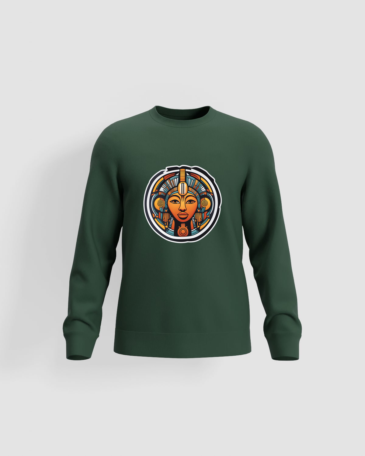 Green Unisex Sweatshirt with Brushed Organic Cotton 59