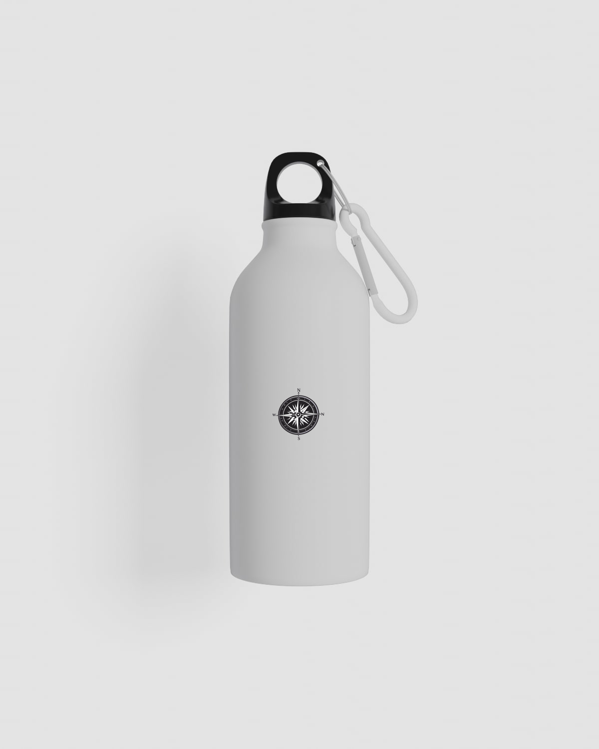 Smooth Surface Recycled Aluminum Water Bottle with Carabiner 59