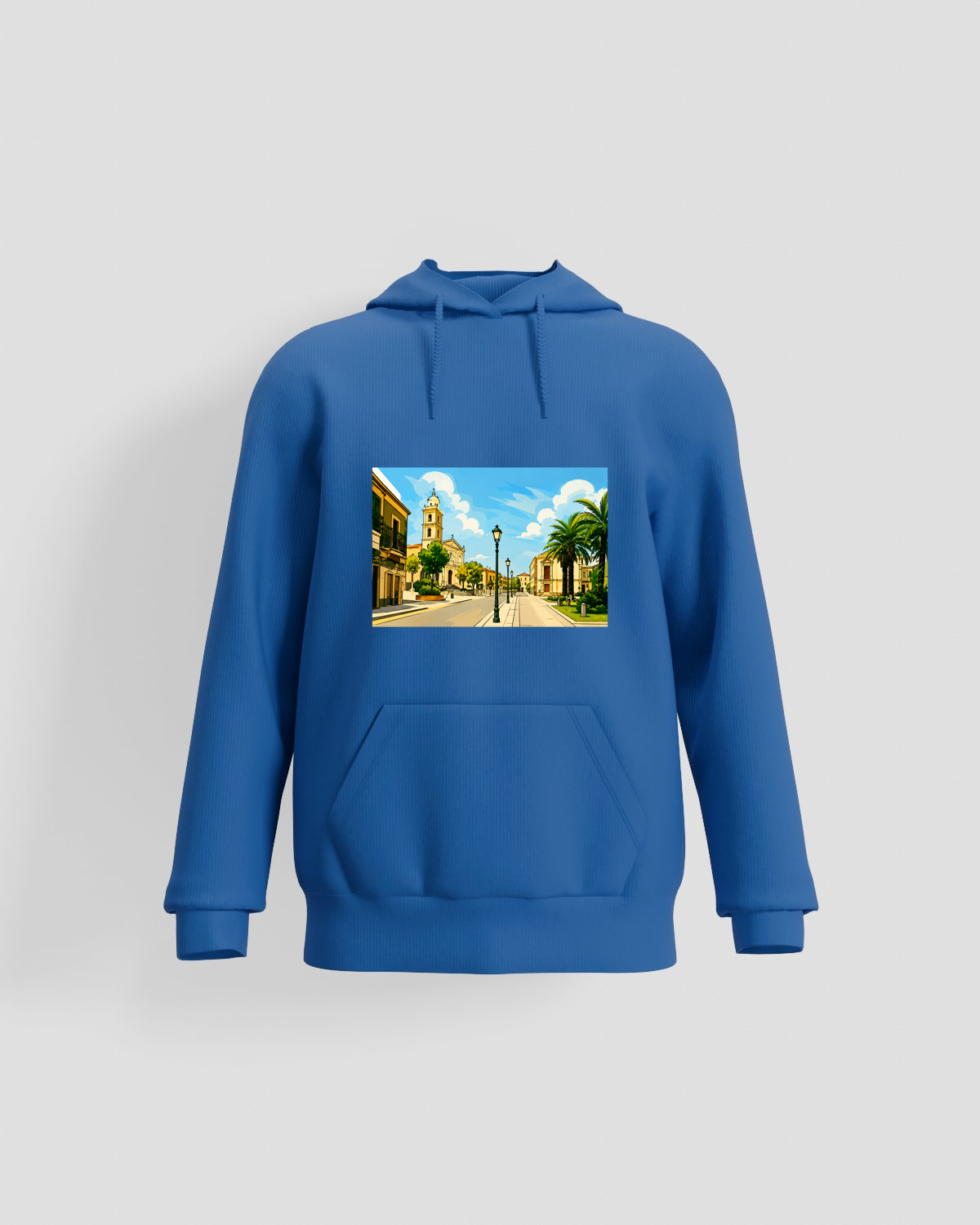 Blue Brushed Organic Cotton Unisex Sweatshirt 59