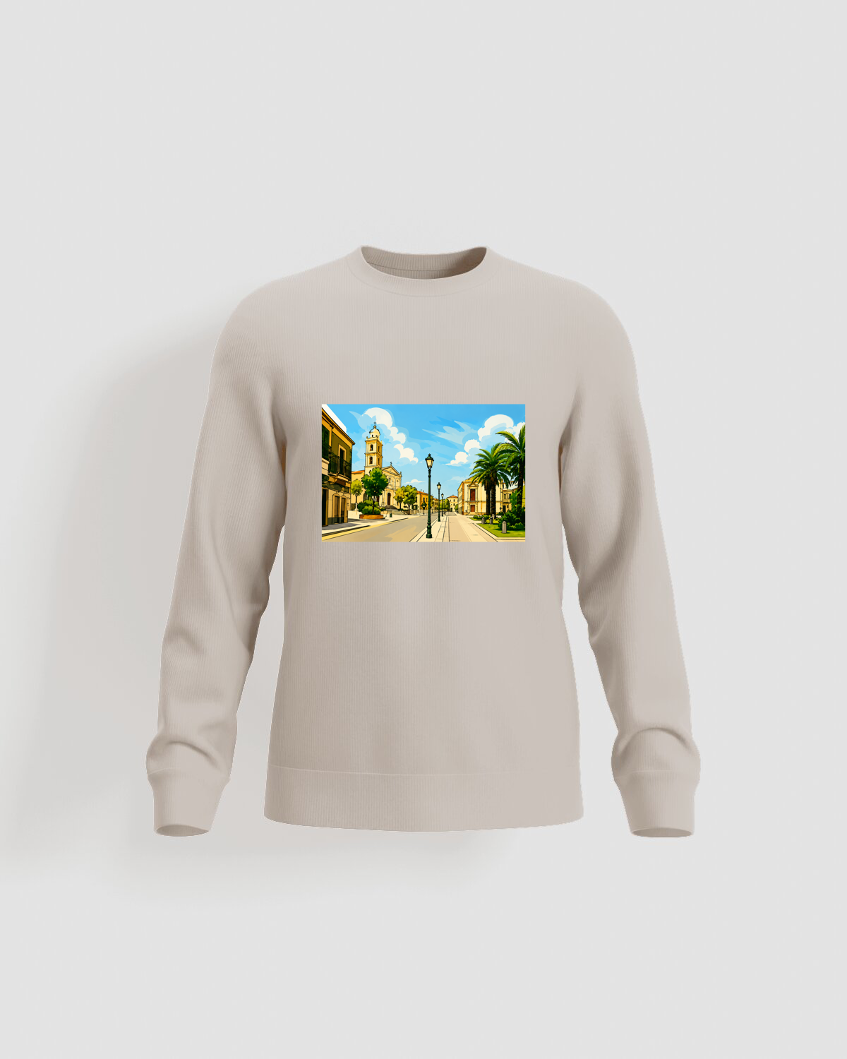 Cream Unisex 3-Thread Sweatshirt 59