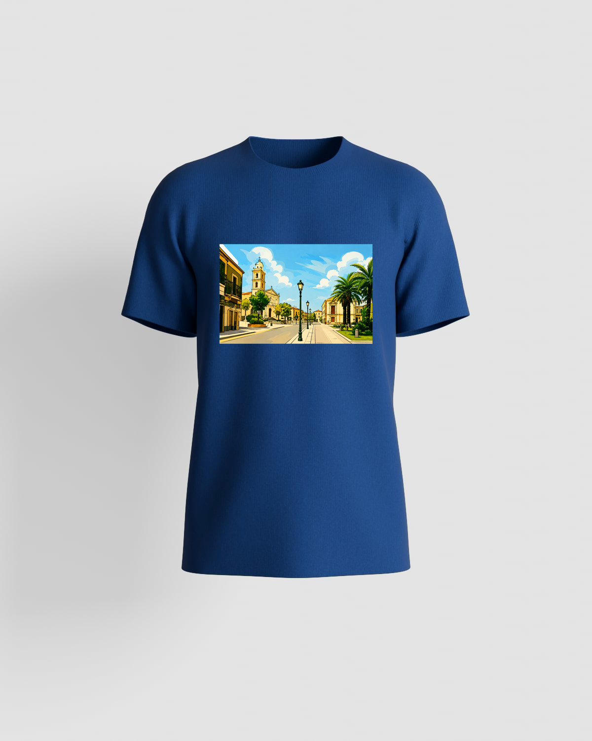 Blue T-Shirt Featuring Vibrant Graphic Print 59