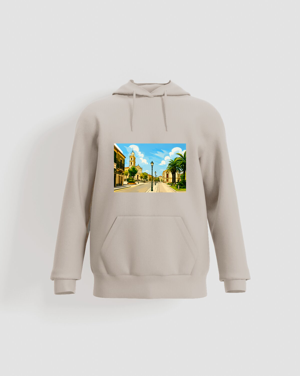 Cream Organic Cotton Unisex Sweatshirt, Modern Fit 59