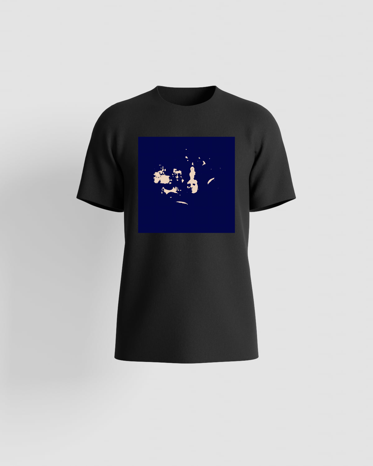 Black T-Shirt with Unique Graphic Design 59