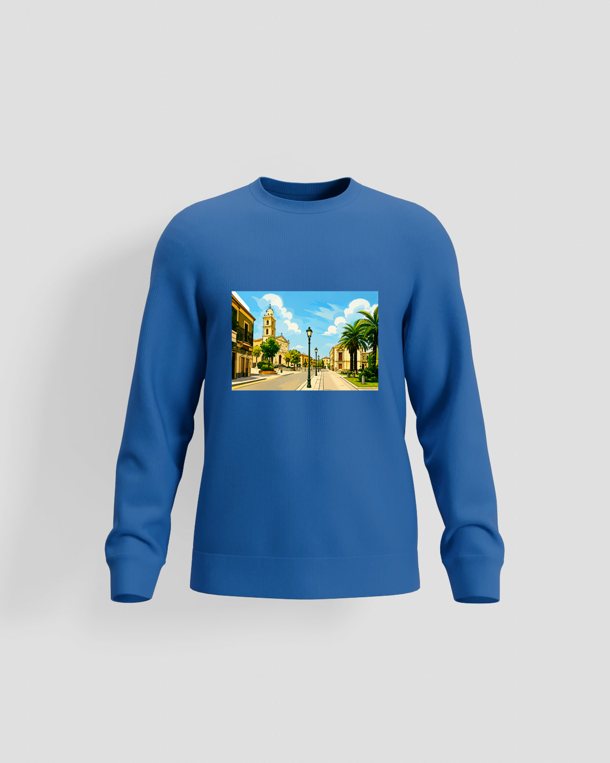 Blue Brushed Organic Cotton Sweatshirt 59