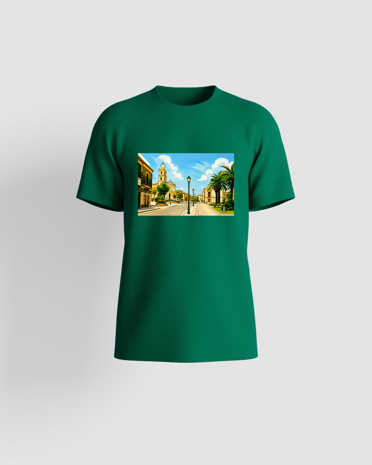 Green T-Shirt with Unique Graphic Design 59