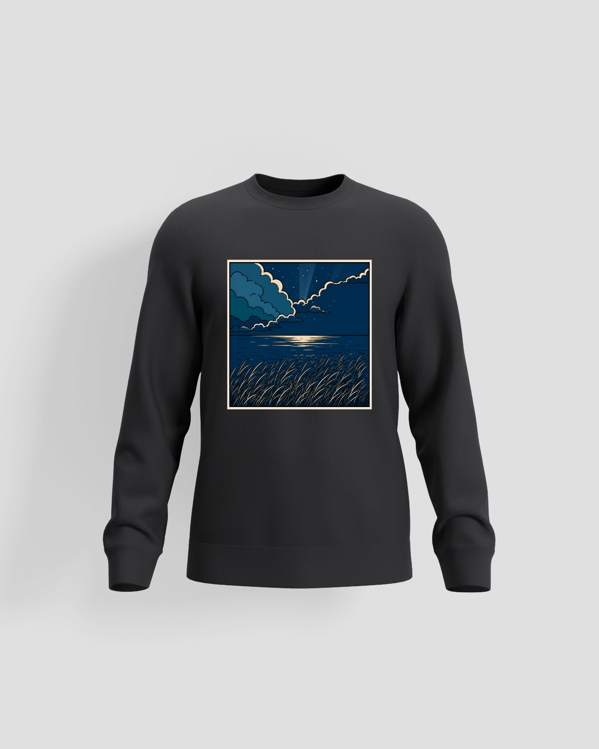 Black Premium Brushed Organic Cotton Sweatshirt 59
