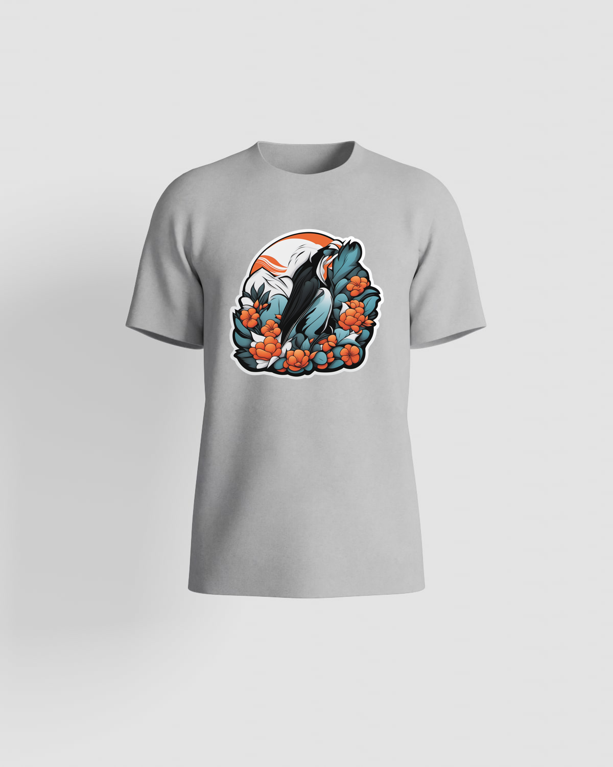 Grey T-Shirt with Unique Pattern 59