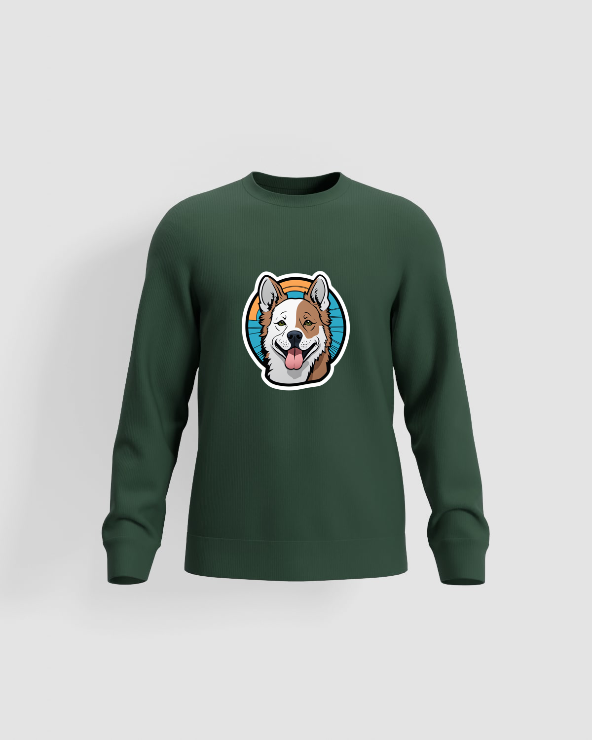 Green Organic Cotton Sweatshirt with Brushed Fabric 59