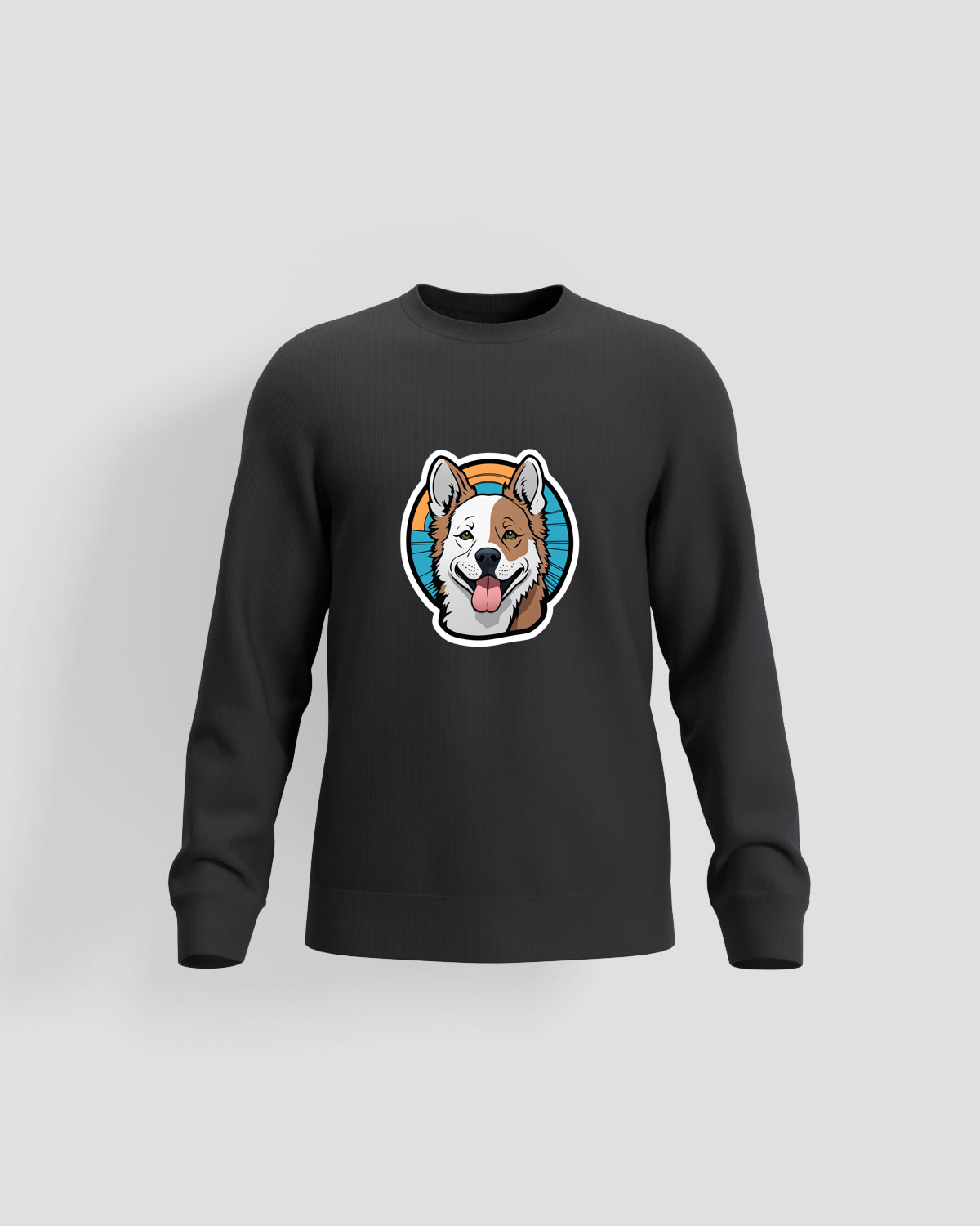 Black Unisex 3-Thread Cotton Sweatshirt 59