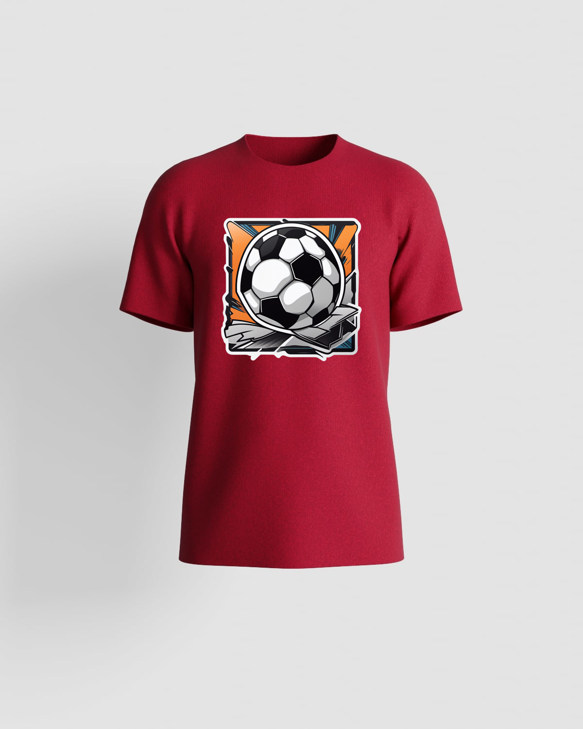 Red T-Shirt with Bold Graphic Print 59