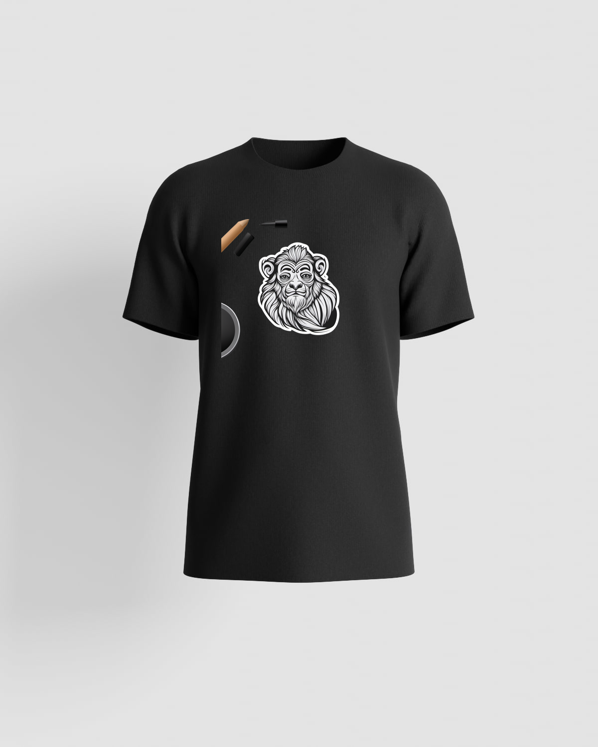 Black T-Shirt with Unique Graphic 59