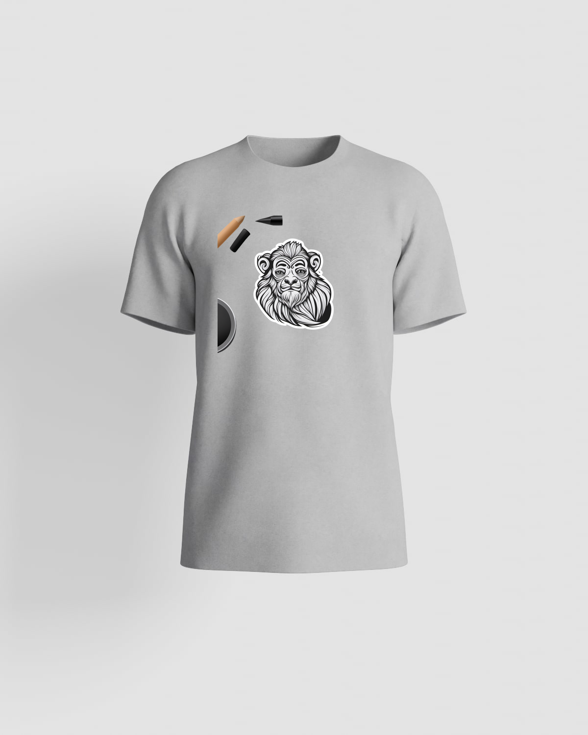Grey Organic Cotton T-Shirt, Modern Fit 59