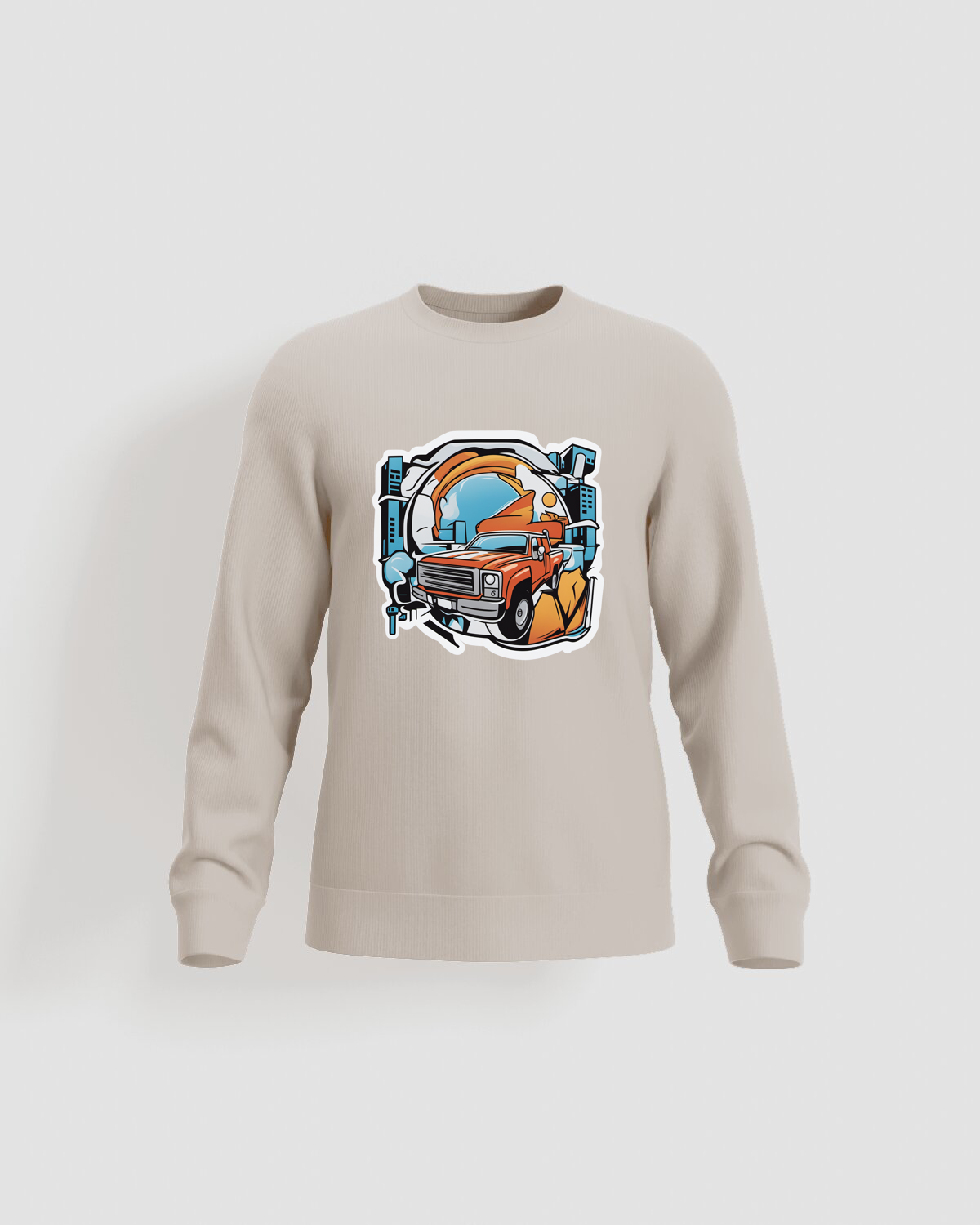 Cream Brushed Organic Sweatshirt 59