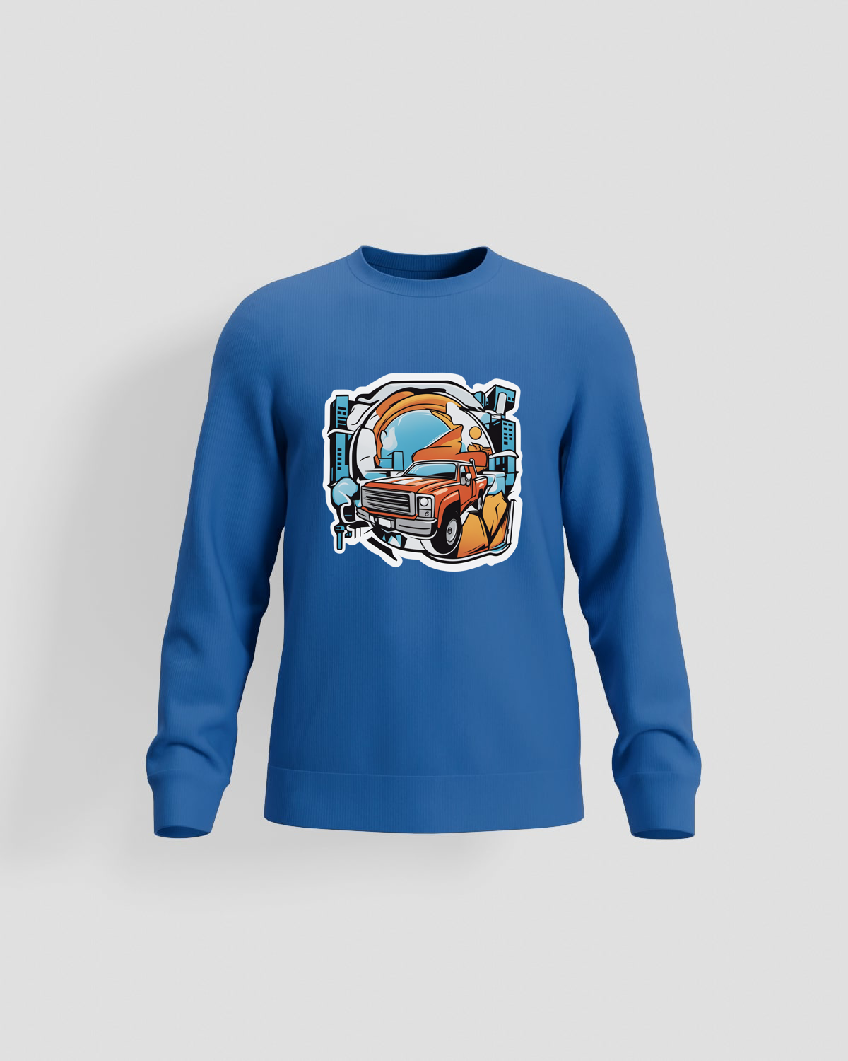 Blue Unisex 100% Cotton Sweatshirt 59