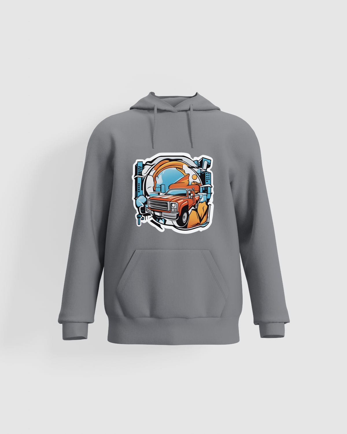 Grey Brushed Sweatshirt – 100% Organic Cotton 59