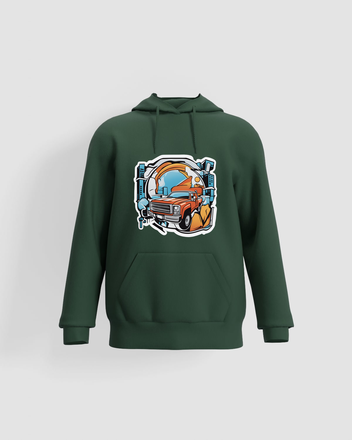 Green Eco Sustainable Sweatshirt with Brushed Fabric 59