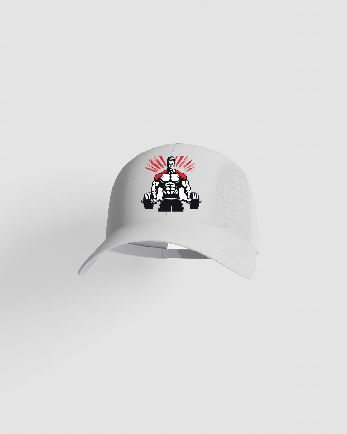 White Classic 5-Panel Cotton Cap with Velcro Closure 59