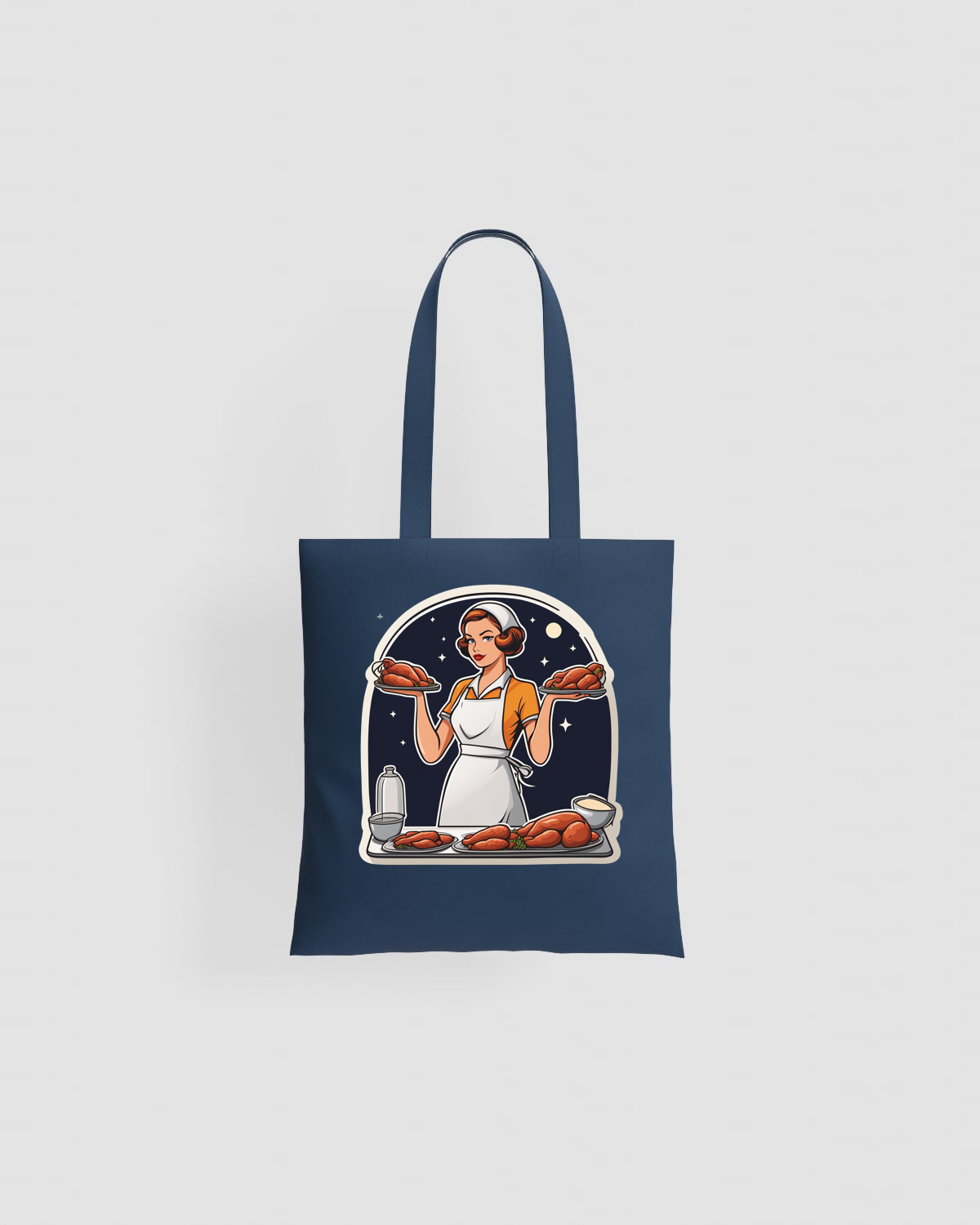 Tote Bag Navy with Smooth Ironed Surface 59