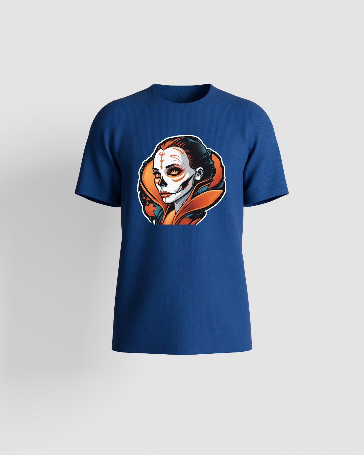 Blue T-Shirt Custom Print Ready 59
