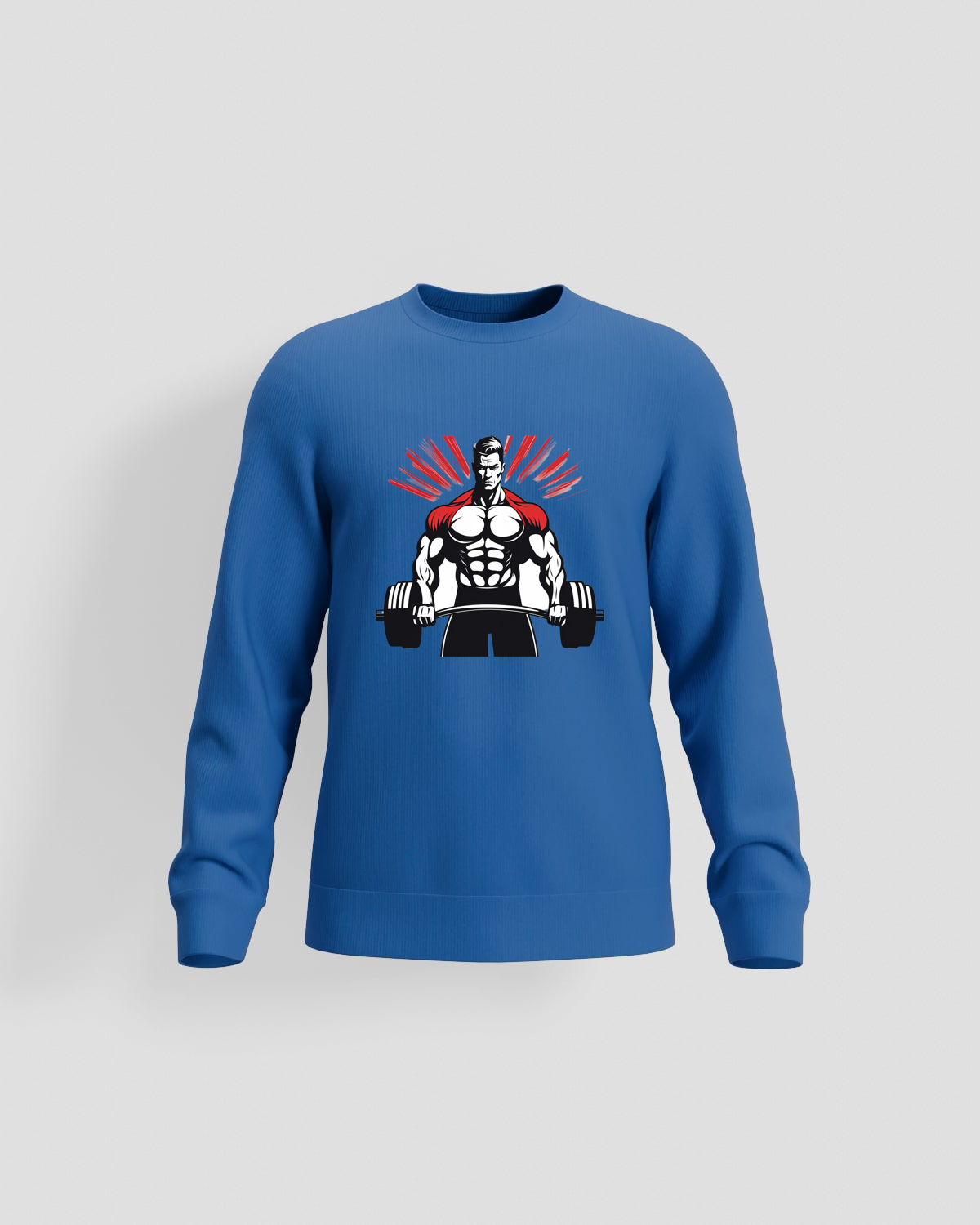 Blue Brushed Organic Cotton Sweatshirt 59