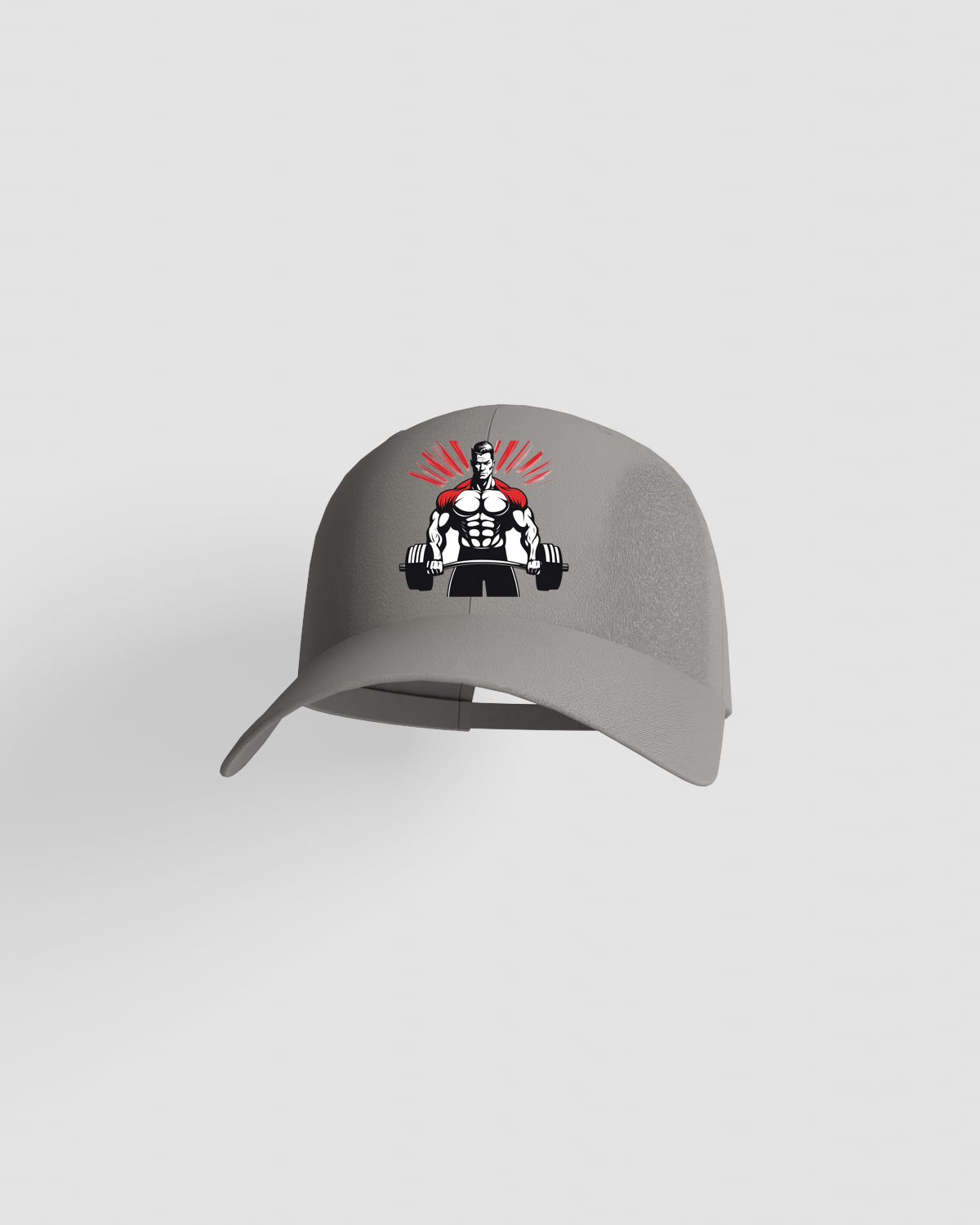 Grey 5-Panel Cap with Velcro Closure 59