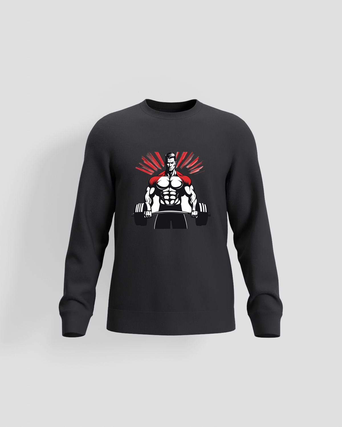 Sweatshirt Black Unisex Brushed Organic Cotton 59