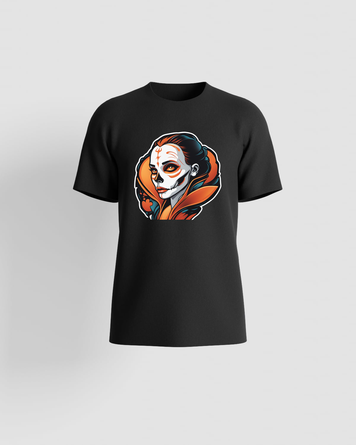 Black T-Shirt with Unique Urban Pattern 59