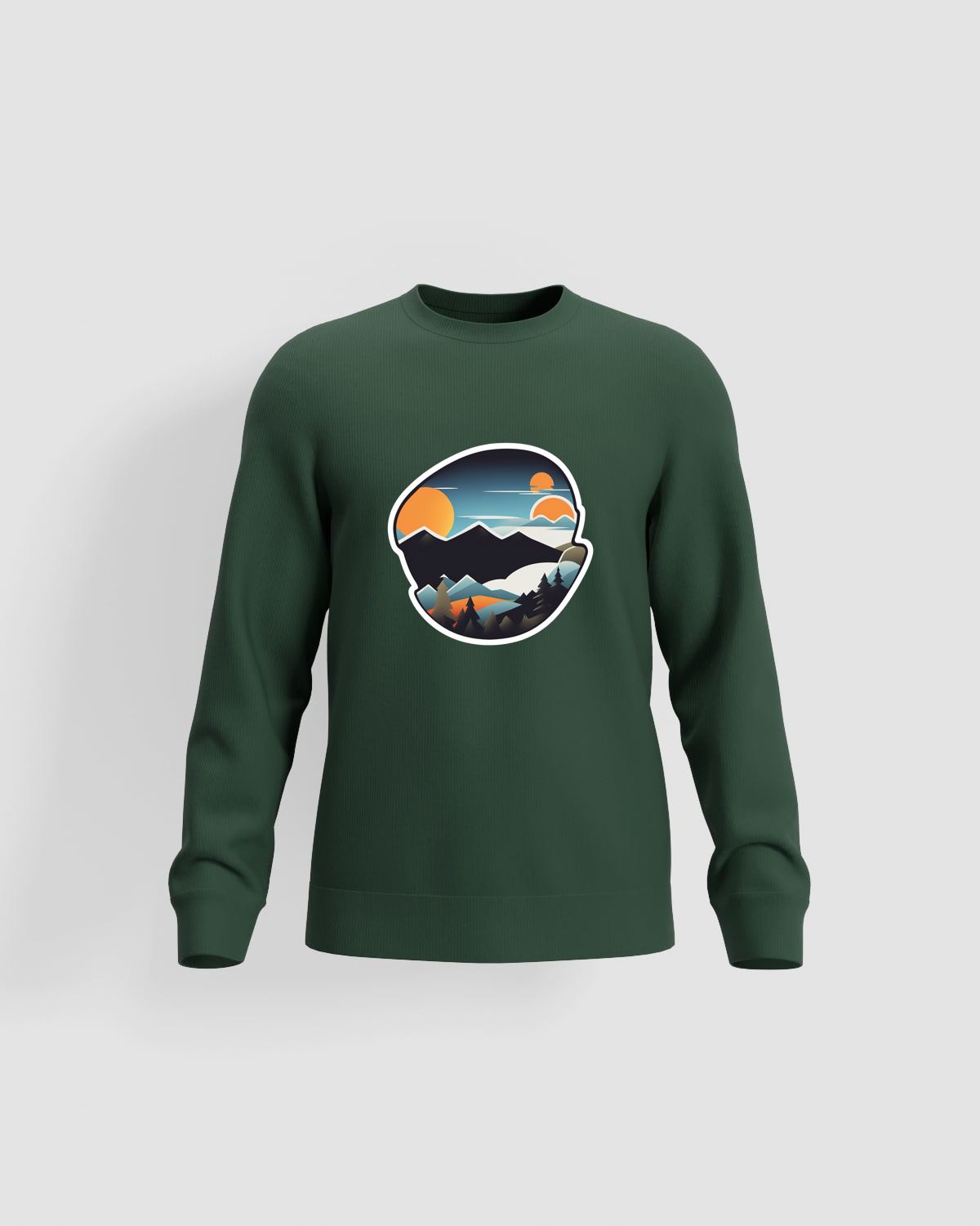 Green Eco‑Sustainable Brushed Sweatshirt 59