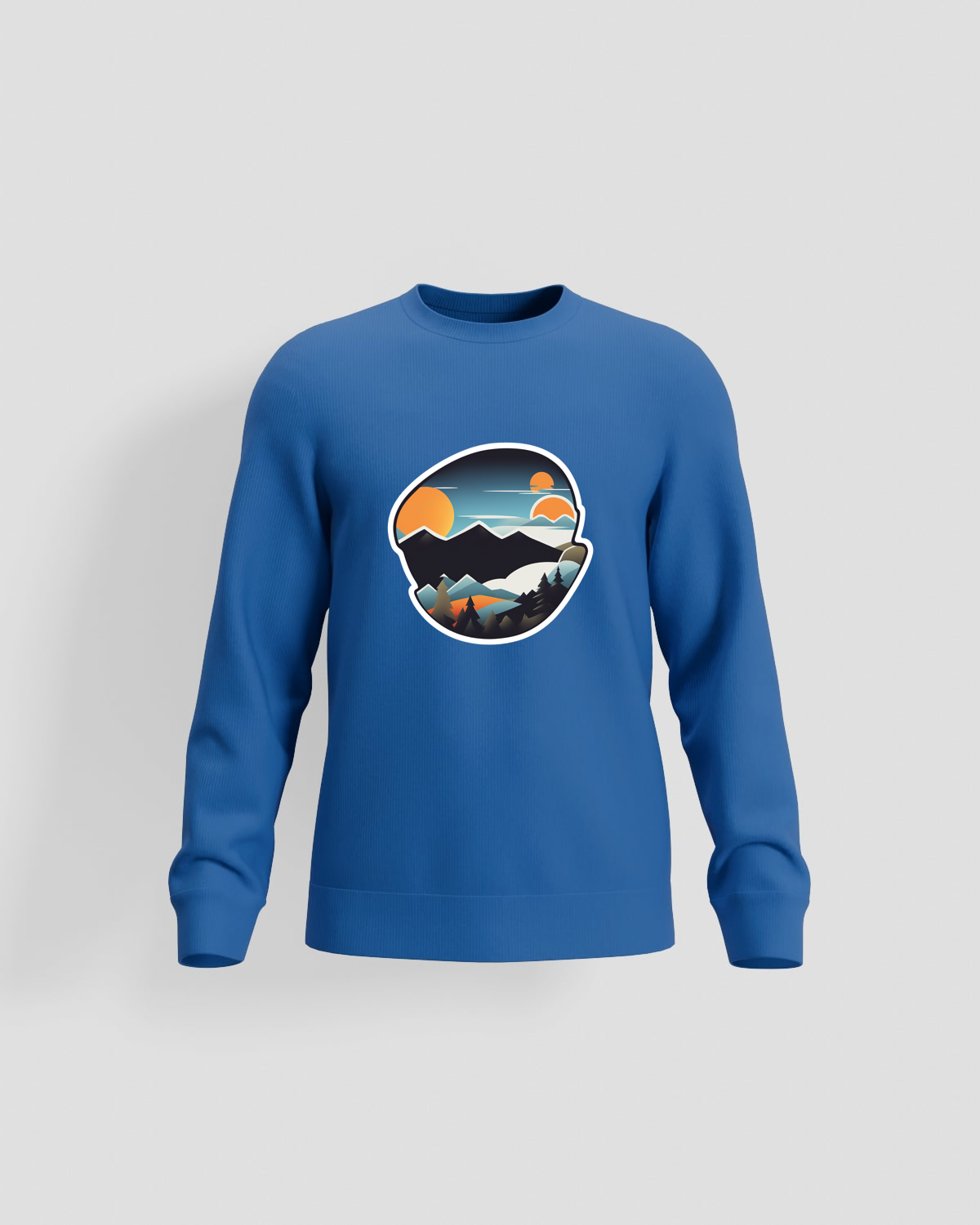 Blue Brushed Organic Cotton Sweatshirt 59