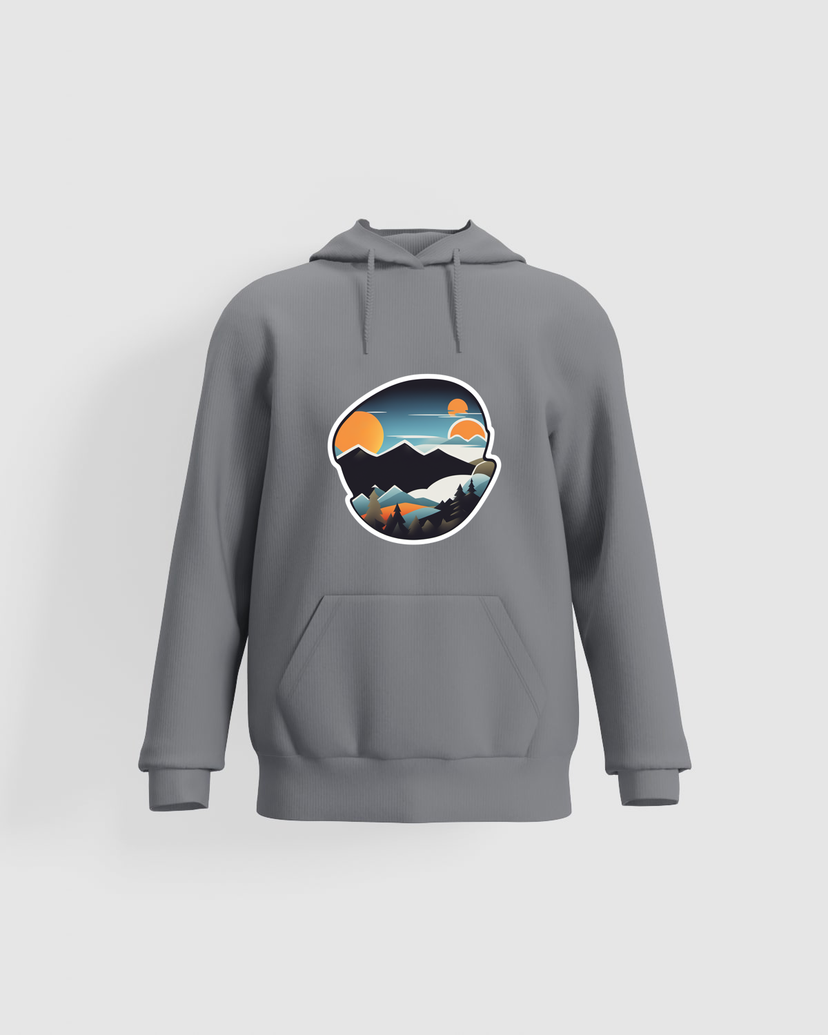 Grey Unisex Sweatshirt, 100% Cotton, Modern Fit 59