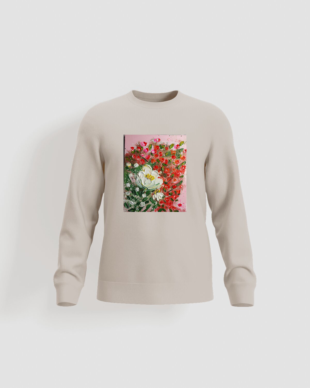 Cream Brushed Organic Cotton Sweatshirt 59