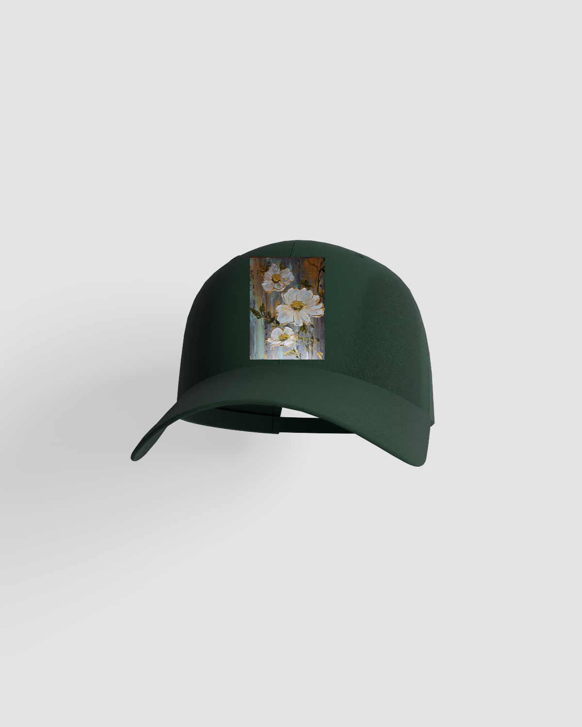 Green 5-Panel Cotton Cap with Velcro Closure 59