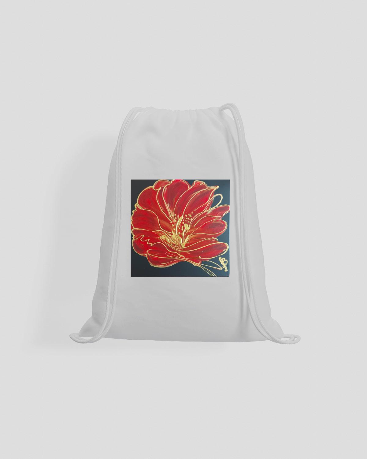Neutral Toned Drawstring Bag – Smooth Print Surface 59