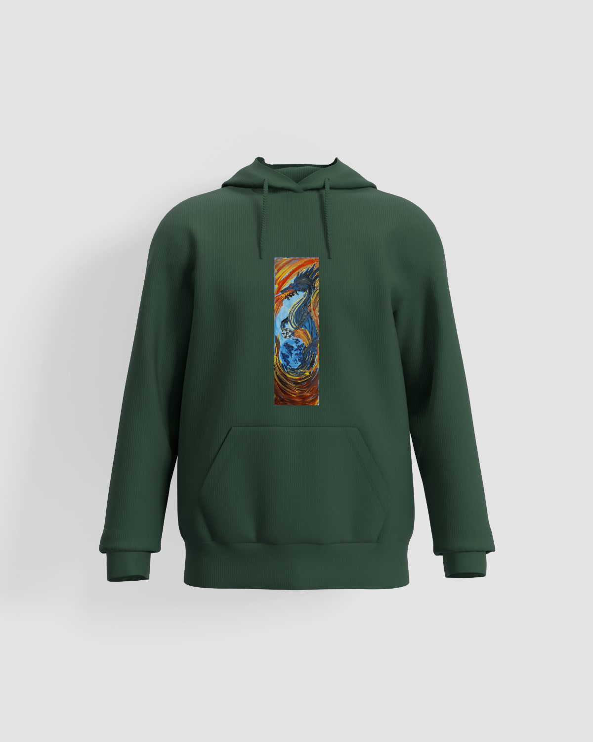 Green Organic Cotton Sweatshirt with Brushed Fabric 59