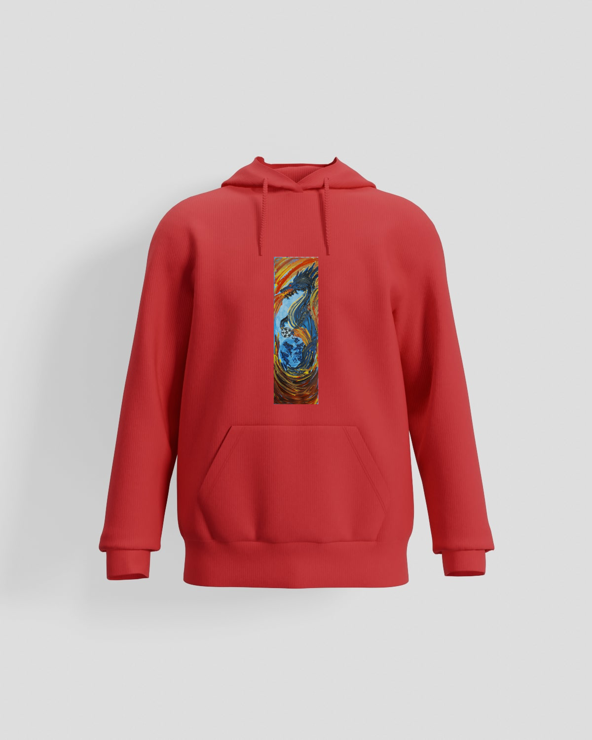 Red Premium Sweatshirt Brushed Organic Cotton 59