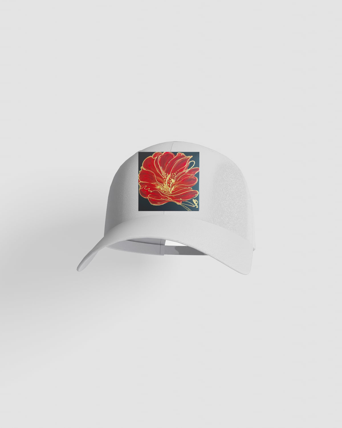 White Cotton Cap with Velcro Closure 59