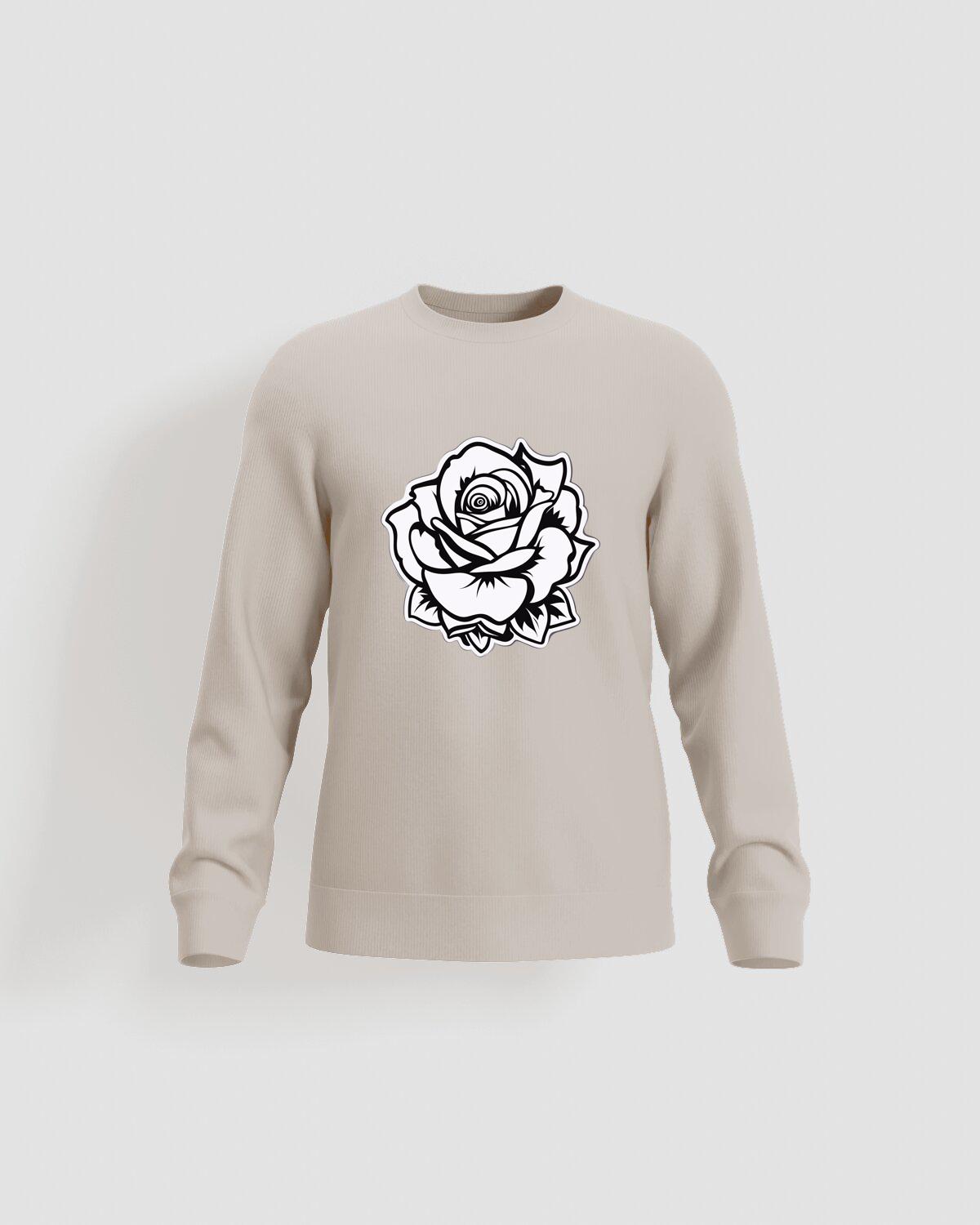 Cream Brushed Sweatshirt with Organic Cotton Comfort 59